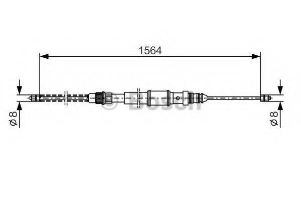 BOSCH 1987477311 Трос, стоянкова гальмівна система