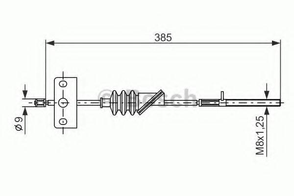 BOSCH 1987477385 Трос, стоянкова гальмівна система
