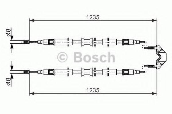 BOSCH 1987477869 Трос, стоянкова гальмівна система