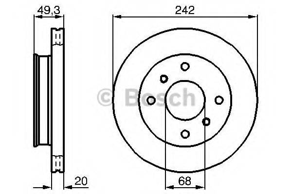 BOSCH 0986478534 гальмівний диск