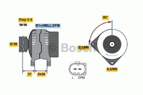 BOSCH 0124615021 Генератор