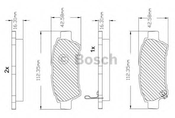 BOSCH F03B150127 Комплект гальмівних колодок, дискове гальмо