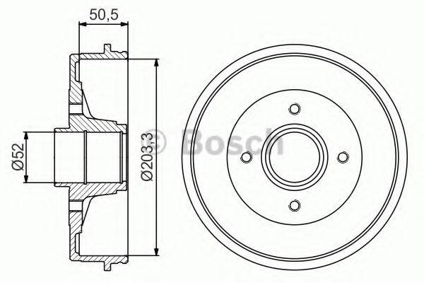 BOSCH 0986477175 Гальмівний барабан