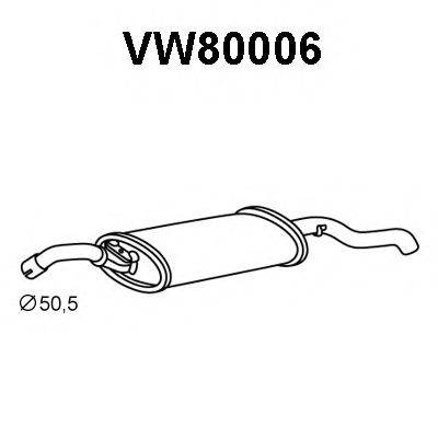 VENEPORTE VW80006 Глушник вихлопних газів кінцевий