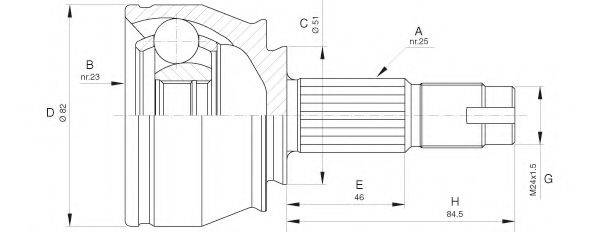 OPEN PARTS CVJ565110 Шарнірний комплект, приводний вал