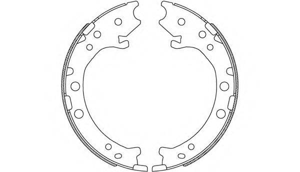 OPEN PARTS BSA224300 Комплект гальмівних колодок