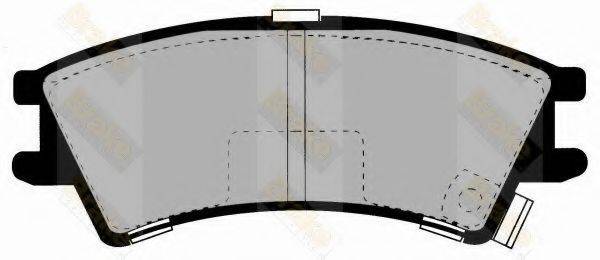 BRAKE ENGINEERING PA1239 Комплект гальмівних колодок, дискове гальмо