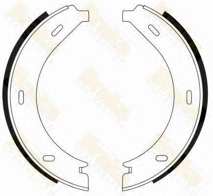 BRAKE ENGINEERING SH2489 Комплект гальмівних колодок, стоянкова гальмівна система