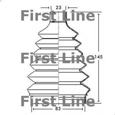 FIRST LINE FCB2325 Пильовик, приводний вал