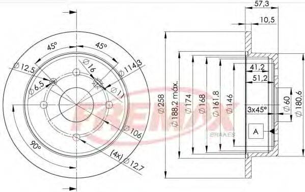 FREMAX BD6028 гальмівний диск