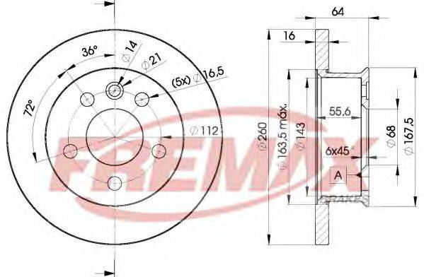 FREMAX BD3013 гальмівний диск
