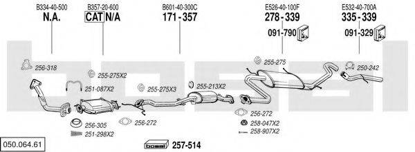 BOSAL 05006461 Система випуску ОГ