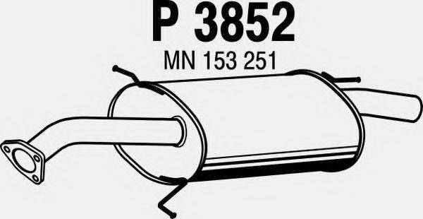 FENNO P3852 Глушник вихлопних газів кінцевий