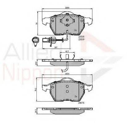 COMLINE ADB11542 Комплект гальмівних колодок, дискове гальмо
