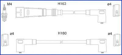 HITACHI 134784 Комплект дротів запалювання