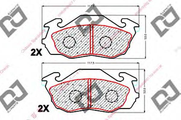 DJ PARTS BP1831 Комплект гальмівних колодок, дискове гальмо