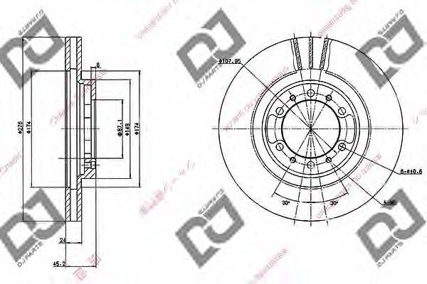 DJ PARTS BD1033 гальмівний диск