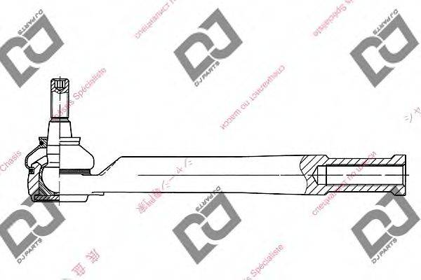 DJ PARTS DE1275 Наконечник поперечної кермової тяги