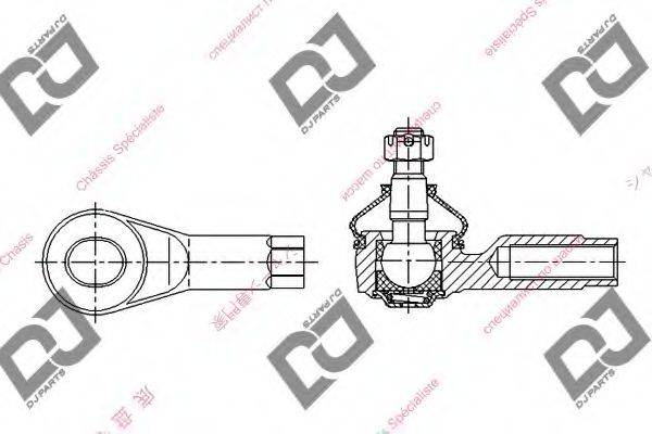 DJ PARTS DE1070 Наконечник поперечної кермової тяги
