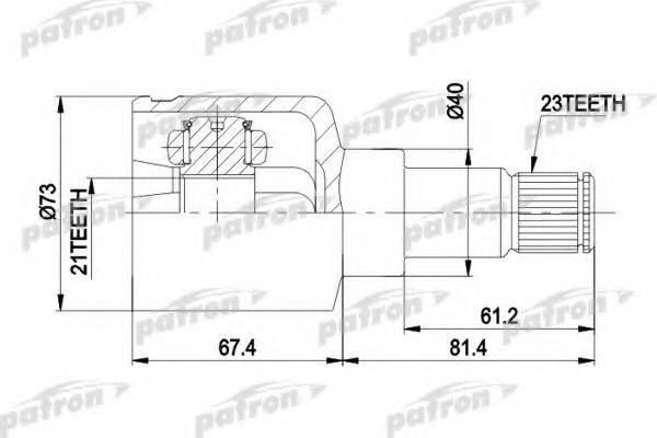 PATRON PCV5023 Шарнірний комплект, приводний вал