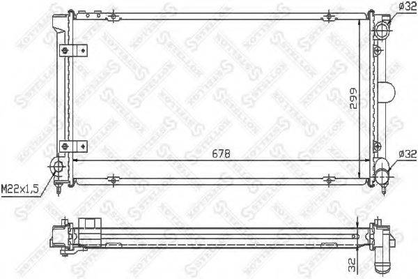 STELLOX 1025246SX Радіатор, охолодження двигуна