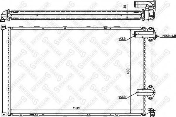 STELLOX 1025280SX Радіатор, охолодження двигуна