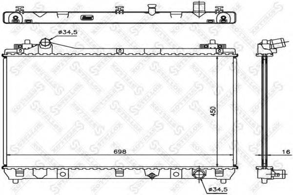 STELLOX 1025458SX Радіатор, охолодження двигуна