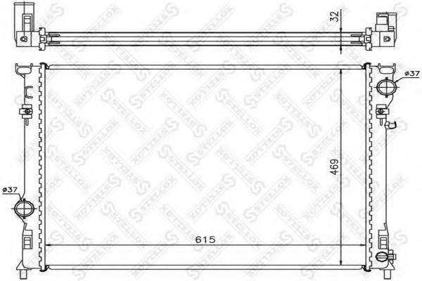 STELLOX 1025627SX Радіатор, охолодження двигуна