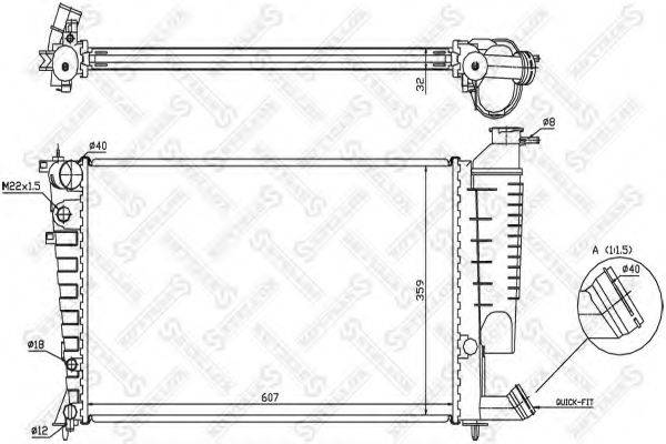STELLOX 1025656SX Радіатор, охолодження двигуна