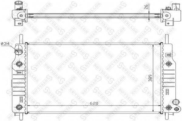 STELLOX 1025803SX Радіатор, охолодження двигуна