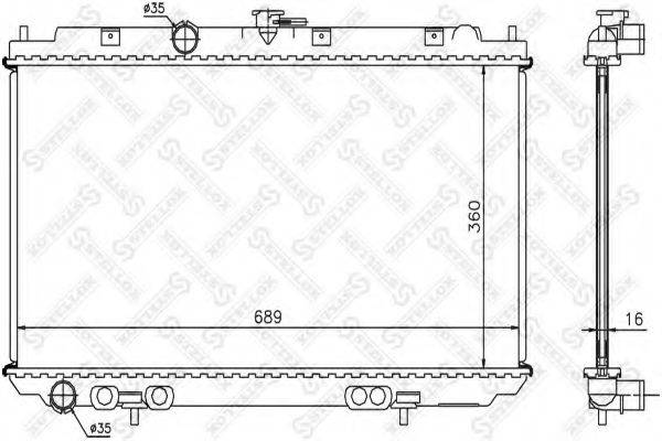 STELLOX 1026577SX Радіатор, охолодження двигуна
