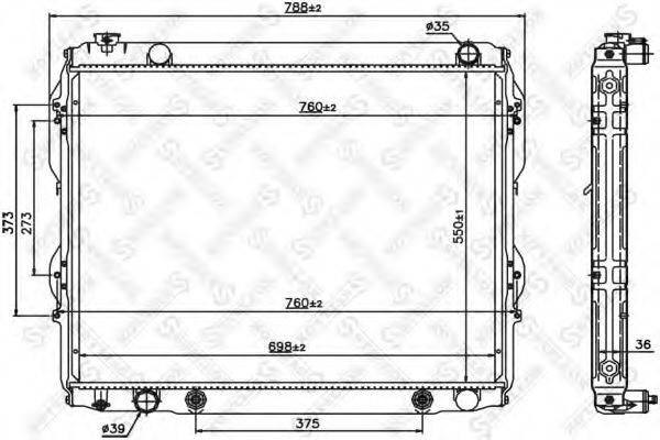 STELLOX 1026770SX Радіатор, охолодження двигуна