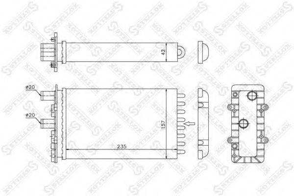 STELLOX 1035079SX Теплообмінник, опалення салону