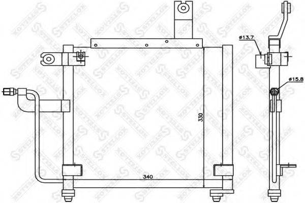 STELLOX 1045457SX Конденсатор, кондиціонер