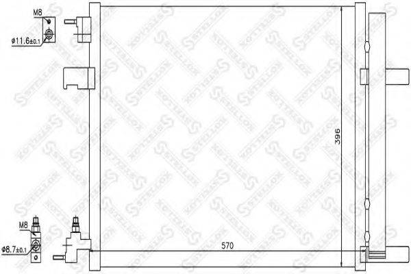 STELLOX 1045686SX Конденсатор, кондиціонер