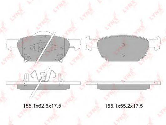 LYNXAUTO BD3423 Комплект гальмівних колодок, дискове гальмо