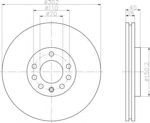 HELLA PAGID 8DD355109161 гальмівний диск