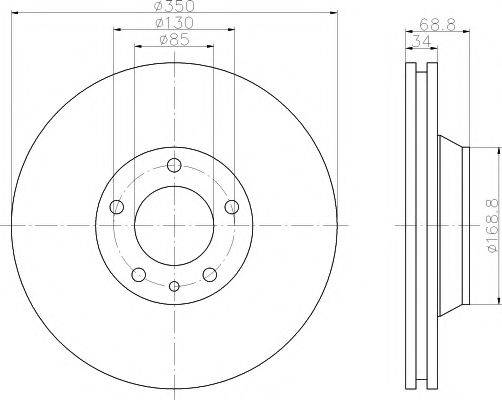 HELLA PAGID 8DD355109761 гальмівний диск
