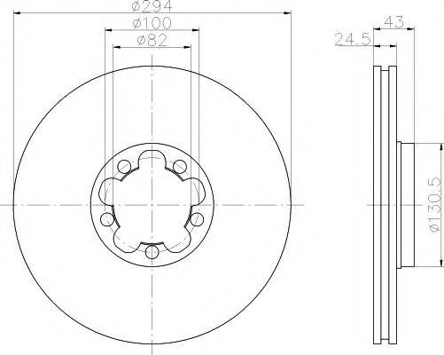 HELLA PAGID 8DD355107301 гальмівний диск