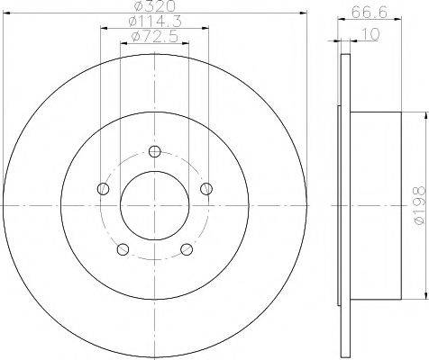 HELLA PAGID 8DD355117411 гальмівний диск