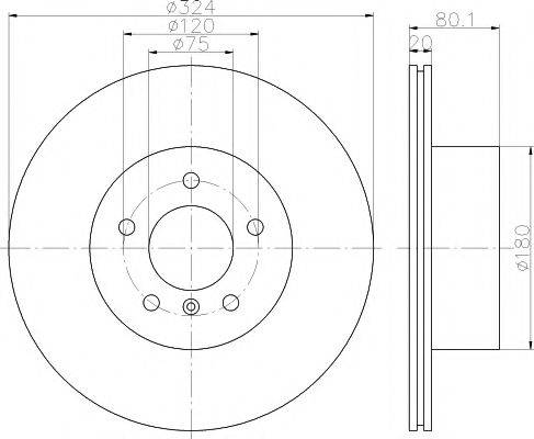 HELLA PAGID 8DD355112701 гальмівний диск