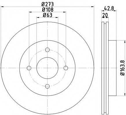 HELLA PAGID 8DD355115051 гальмівний диск