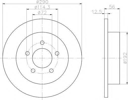 HELLA PAGID 8DD355107901 гальмівний диск