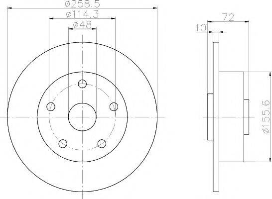 HELLA PAGID 8DD355105061 гальмівний диск
