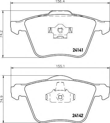 HELLA PAGID 8DB355011721 Комплект гальмівних колодок, дискове гальмо