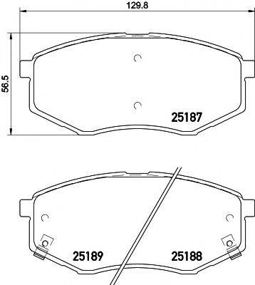 HELLA PAGID 8DB355019791 Комплект гальмівних колодок, дискове гальмо