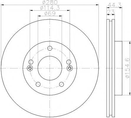HELLA PAGID 8DD355118381 гальмівний диск