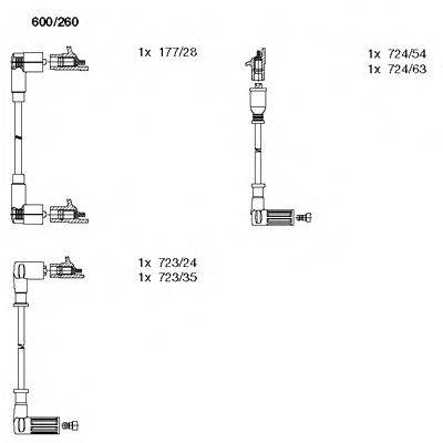 BREMI 600260 Комплект дротів запалювання