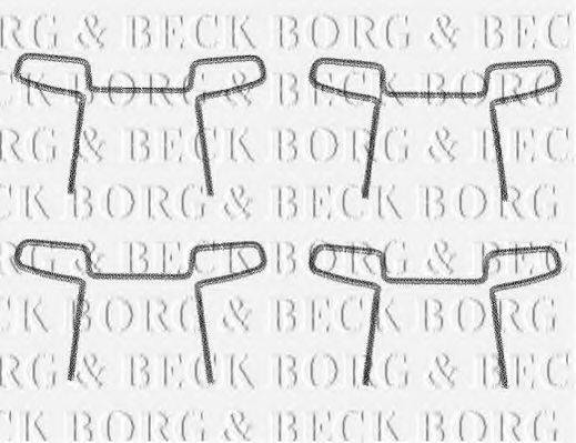 BORG & BECK BBK1113 Комплектуючі, колодки дискового гальма