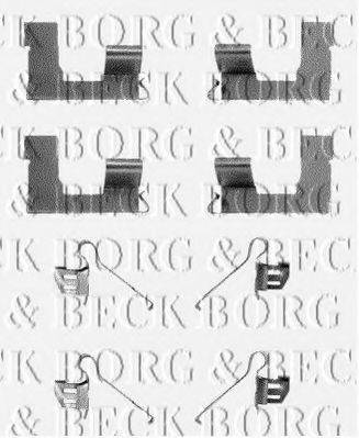 BORG & BECK BBK1145 Комплектуючі, колодки дискового гальма
